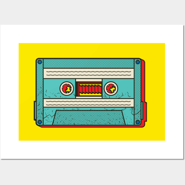 The Old Cassette Tape Wall Art by sutrisnodraw